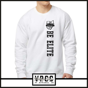 18000- 212 ELITE BASKETBALL SIDE PRINT CREW SWEATSHIRT YOUTH AND ADULT- WHITE