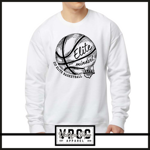 18000- 212 ELITE BASKETBALL CREW SWEATSHIRT YOUTH AND ADULT- WHITE