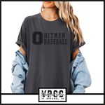 1717- OHIO HITMEN "BLOCK O" Comfort Colors® SHORT SLEEVE TEES- YOUTH & ADULT- PEPPER