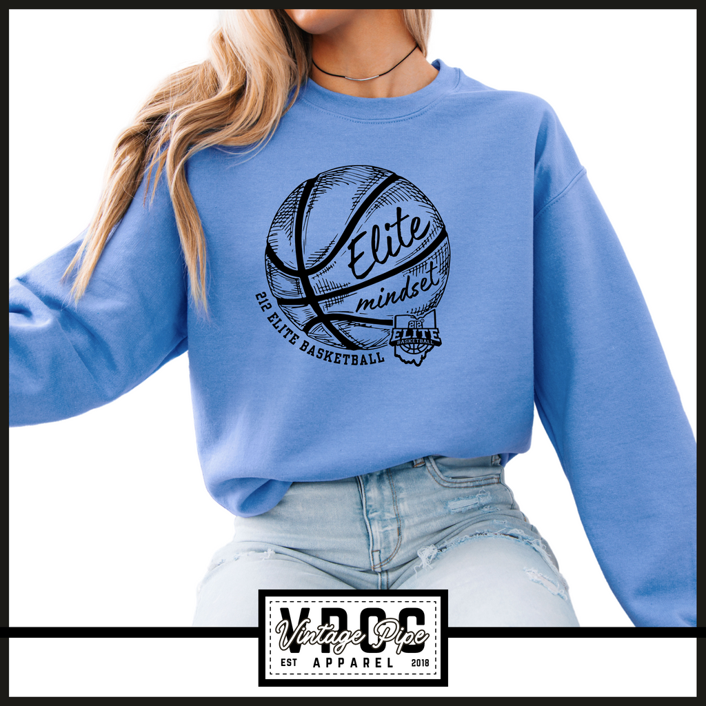 18000- 212 ELITE BASKETBALL CREW SWEATSHIRT YOUTH AND ADULT- COLUMBIA BLUE