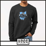 18000- 212 ELITE LOGO BLUE CREW SWEATSHIRT YOUTH AND ADULT- BLACK