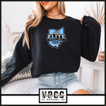 18000- 212 ELITE LOGO BLUE CREW SWEATSHIRT YOUTH AND ADULT- BLACK