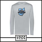 222822- 212 ELITE BASKETBALL LOGO BLUE Momentum Tee (Dry Fit Material) (Youth & Adult)- LONG SLEEVE- SILVER