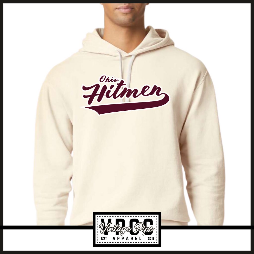 1467 OHIO HITMEN- FULL SCRIPT: Comfort Colors® Lightweight Hooded Sweatshirt- YOUTH & ADULT- IVORY