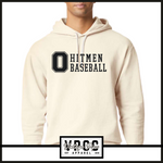 1467 OHIO HITMEN- BLOCK O: Comfort Colors® Lightweight Hooded Sweatshirt- YOUTH & ADULT- IVORY