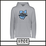 5505- 212 ELITE LOGO BLUE- (Dry Fit Material) Hoodie- ADULT ONLY- SILVER