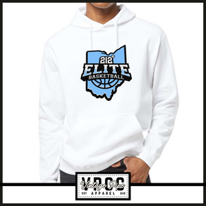 18500- 212 ELITE LOGO BLUE HOODIE- YOUTH & ADULT- WHITE