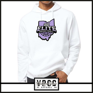 18500- 212 ELITE LOGO PURPLE HOODIE- YOUTH & ADULT- WHITE