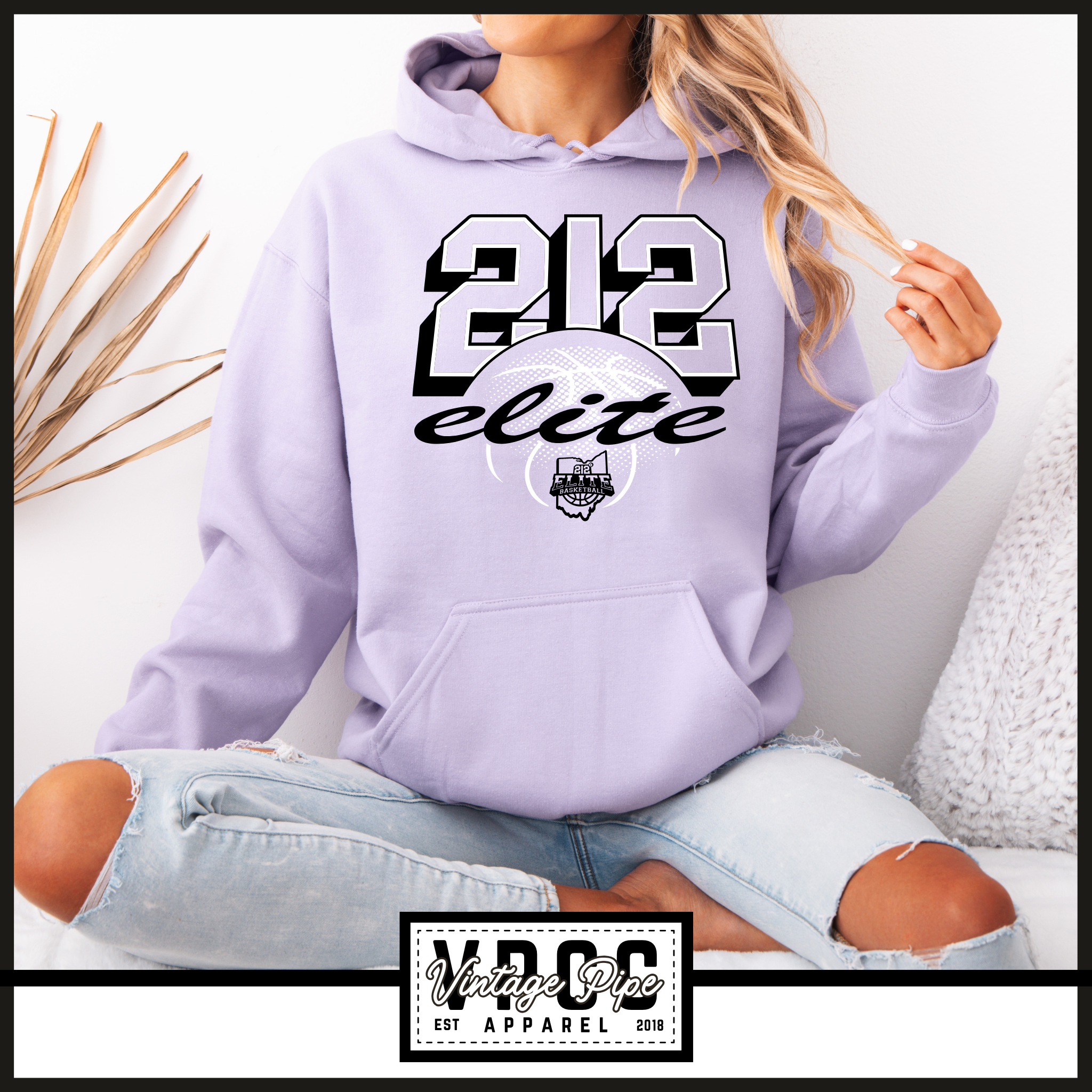 18500- 212 ELITE THROWBACK HOODIE- YOUTH & ADULT- LAVENDER