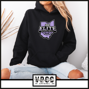 18500- 212 ELITE LOGO PURPLE HOODIE- YOUTH & ADULT- BLACK