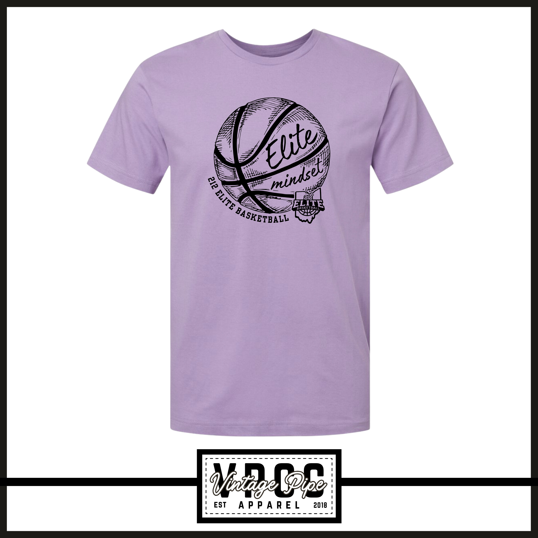 6901- 212 ELITE BASKETBALL Tee - YOUTH & ADULT- LAVENDER