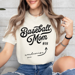 Baseball Mom Tee (custom number optional!)