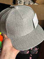 Baby Light Grey Mesh Back Patch Snapback Hats