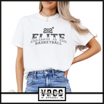 6901- 212 ELITE BASKETBALL ARCHED Tee - YOUTH & ADULT- WHITE