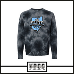 19676- 212 ELITE LOGO BLUE Independent tie dye CREW SWEATSHIRT- ADULT ONLY