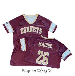 Hornets Faux Football Jersey Tees