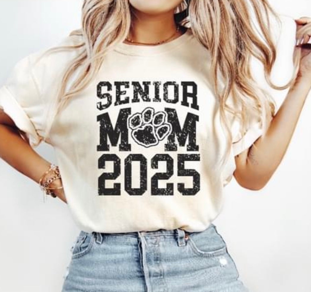 Panthers Senior Mom 2025 (Ivory, White and Pepper)