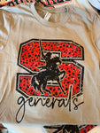 STONE Leopard Dot Distressed Generals TEE (LIMITED SIZES & QUANTITIES)