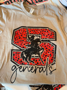 STONE Leopard Dot Distressed Generals TEE (LIMITED SIZES & QUANTITIES)