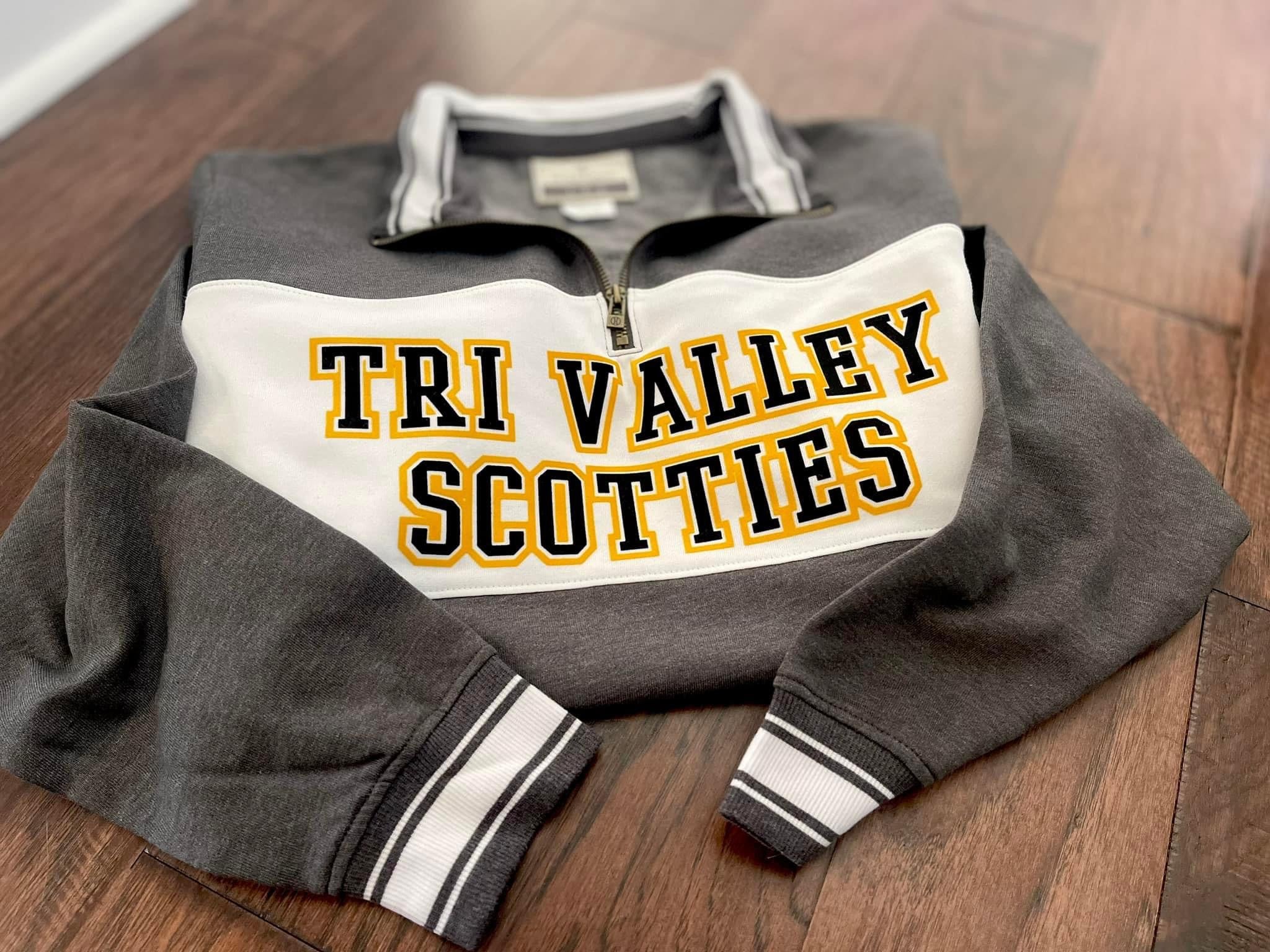 *Tri-Valley Scotties Striped 1/4 zip