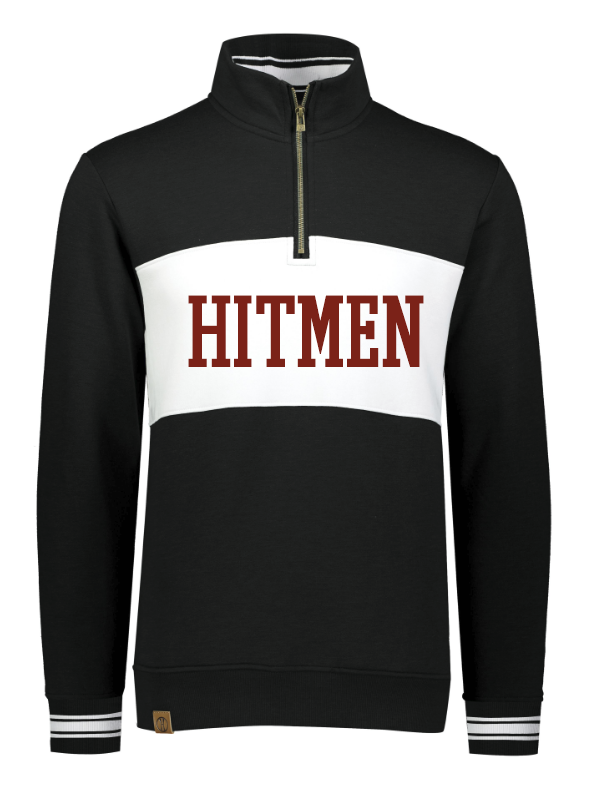 Black Ohio Hitmen Striped 1/4 zip