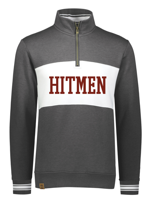 Grey Ohio Hitmen Striped 1/4 zip