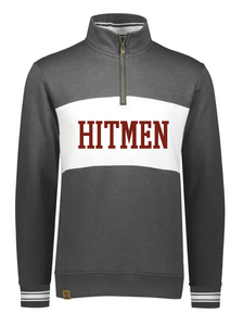 Grey Ohio Hitmen Striped 1/4 zip