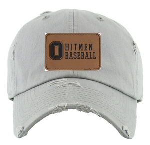 Grey Ladies Ohio Hitmen Leatherette Engraved Front Patch Hat