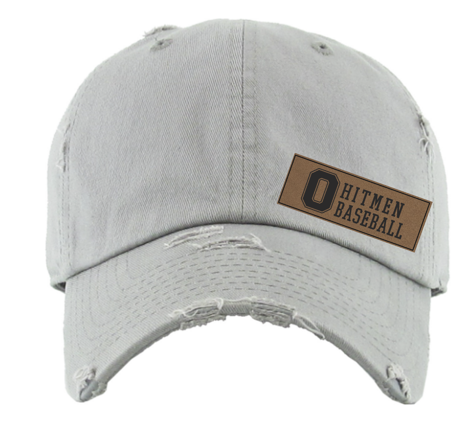 Grey Ladies Ohio Hitmen Leatherette Engraved Patch Hat