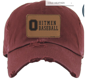 Maroon Ladies Ohio Hitmen Leatherette Engraved Front Patch Hat