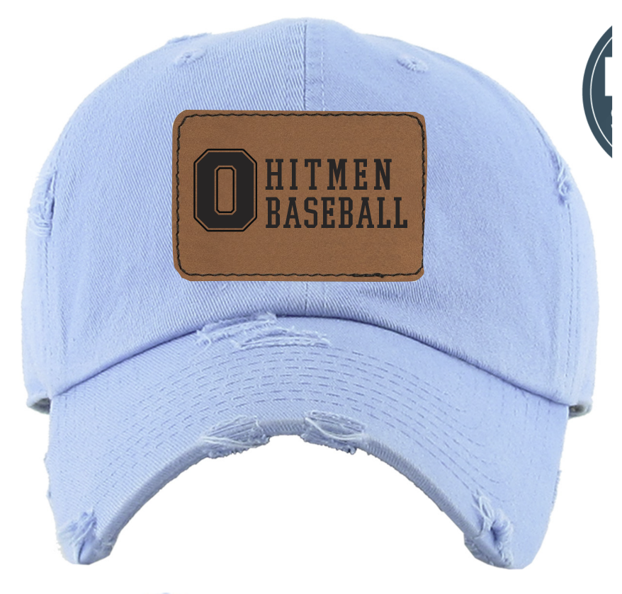 Baby Blue Ladies Ohio Hitmen Leatherette Engraved Front Patch Hat