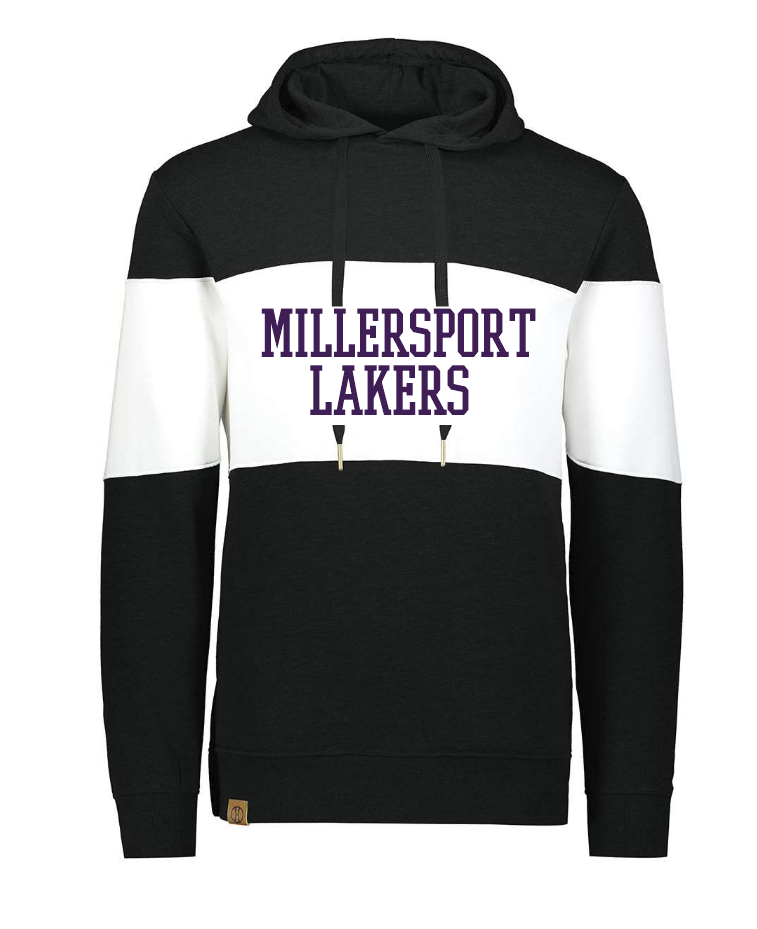 Black Striped Millersport Lakers Hoodie