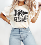 Let's Go Generals Mascot Pennant Tops (Ivory)