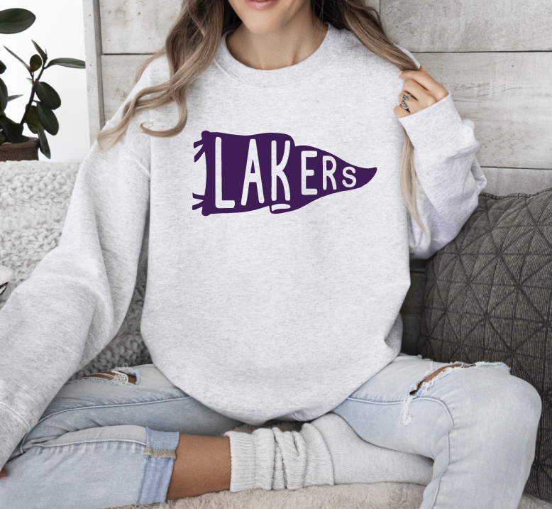 Ash Lakers Pennant Crew Sweatshirts