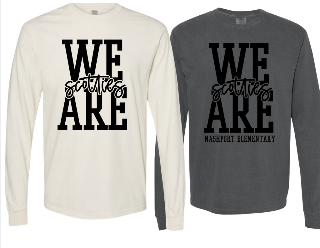 *Ivory & Pepper Comfort Color We Are Scotties Long Sleeve Tees (Unisex)