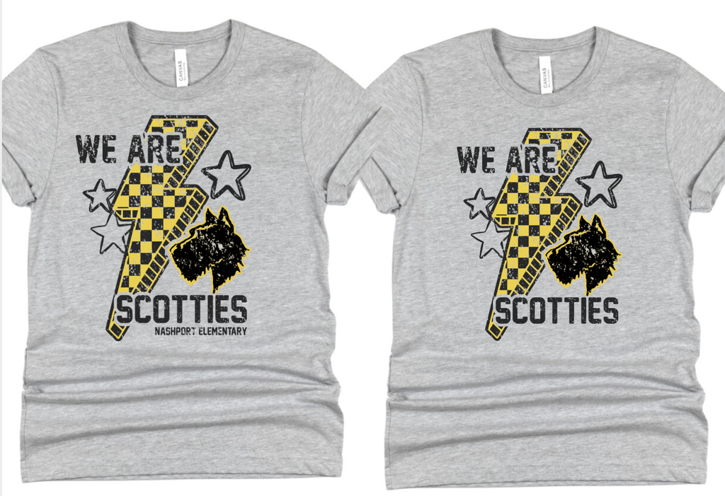 Heather Grey We Are Scotties Tees (Unisex) (Youth & Adult) BOLT-