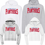 White & Heather Grey Licking Valley Panthers Unisex Hoodies and Ladies fit Crop Hoodies-ADULT ONLY (1)