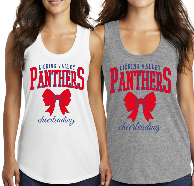 Licking Valley Cheerleading Bow Panthers Tank- (1)