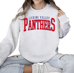 Ash Licking Valley Panthers Crew Sweatshirt (Unisex) (Youth & Adult)-(sp-1)