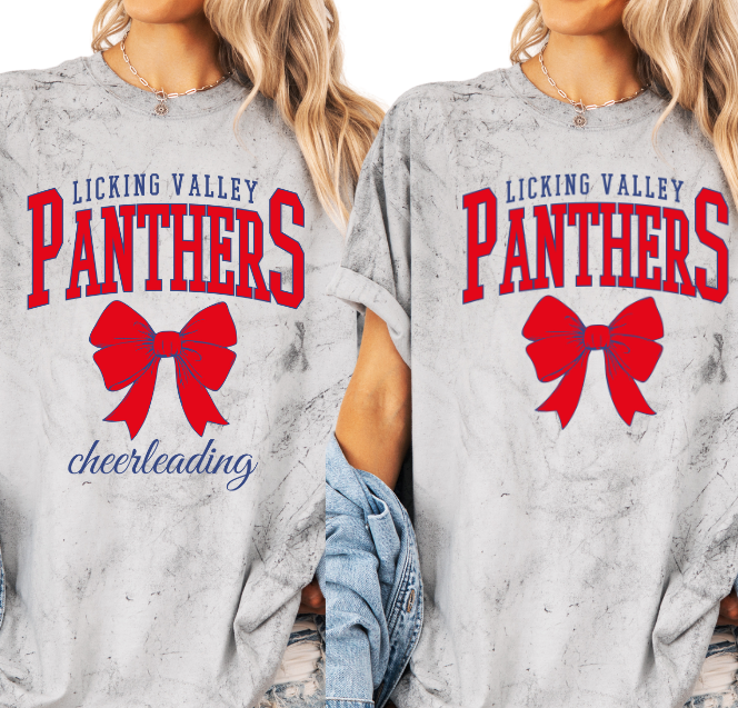 Black Comfort Color Blast Licking Valley Bow Tees (Unisex) (Youth & Adult)- sp1