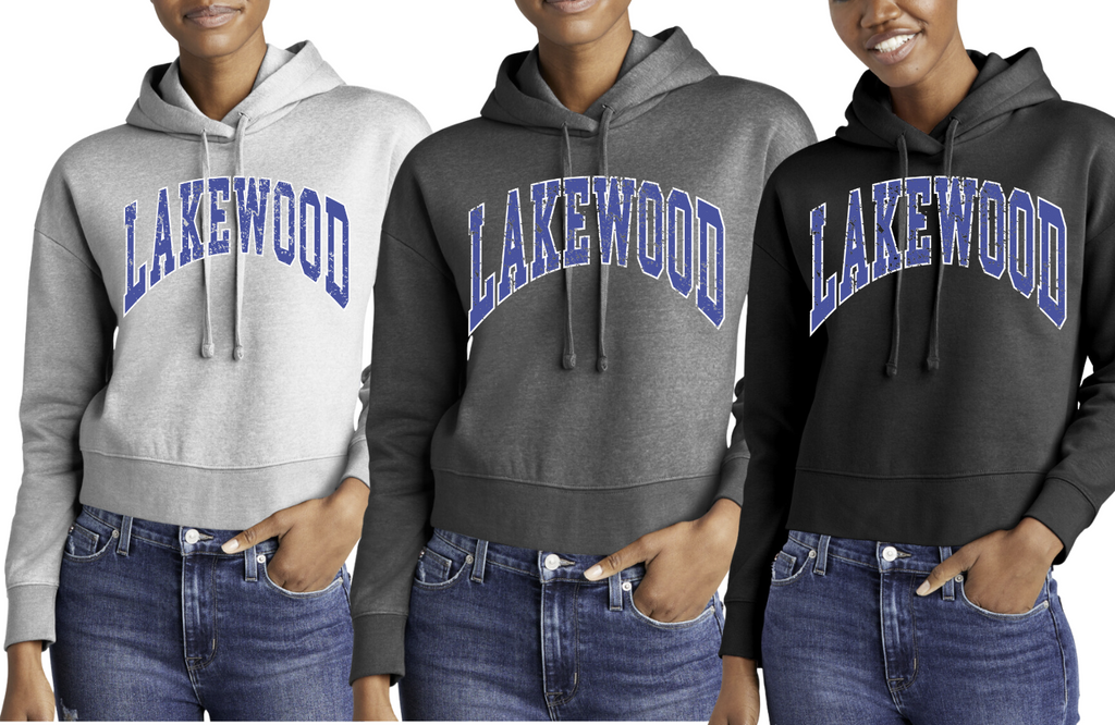 1- Lakewood Throwback Ladies CROP Hoodie (These are a ladies fit)