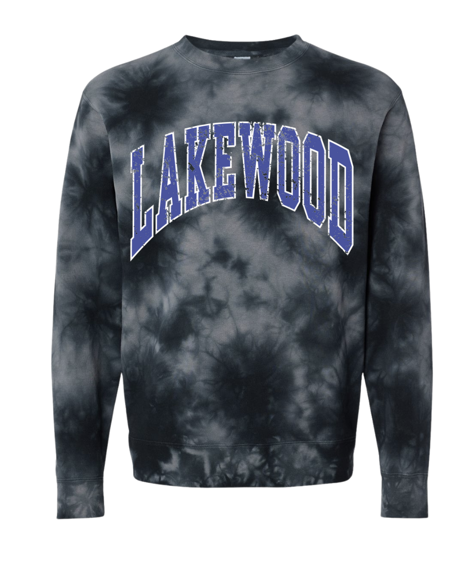 1- Lakewood Throwback Tie Dye Crew Sweatshirt