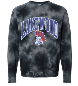 1- Lakewood Mascot Throwback Tie Dye Crew Sweatshirt