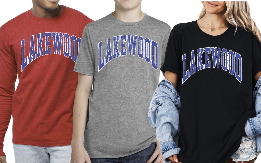 1- Lakewood Throwback Short & Long Sleeve Tees (Youth & Adult)