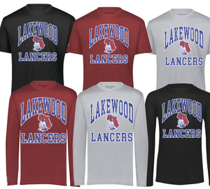 1- Lakewood Lancers Throwback Long Sleeve & Short Sleeve Momentum Tee (Dry Fit Material) (Youth & Adult)