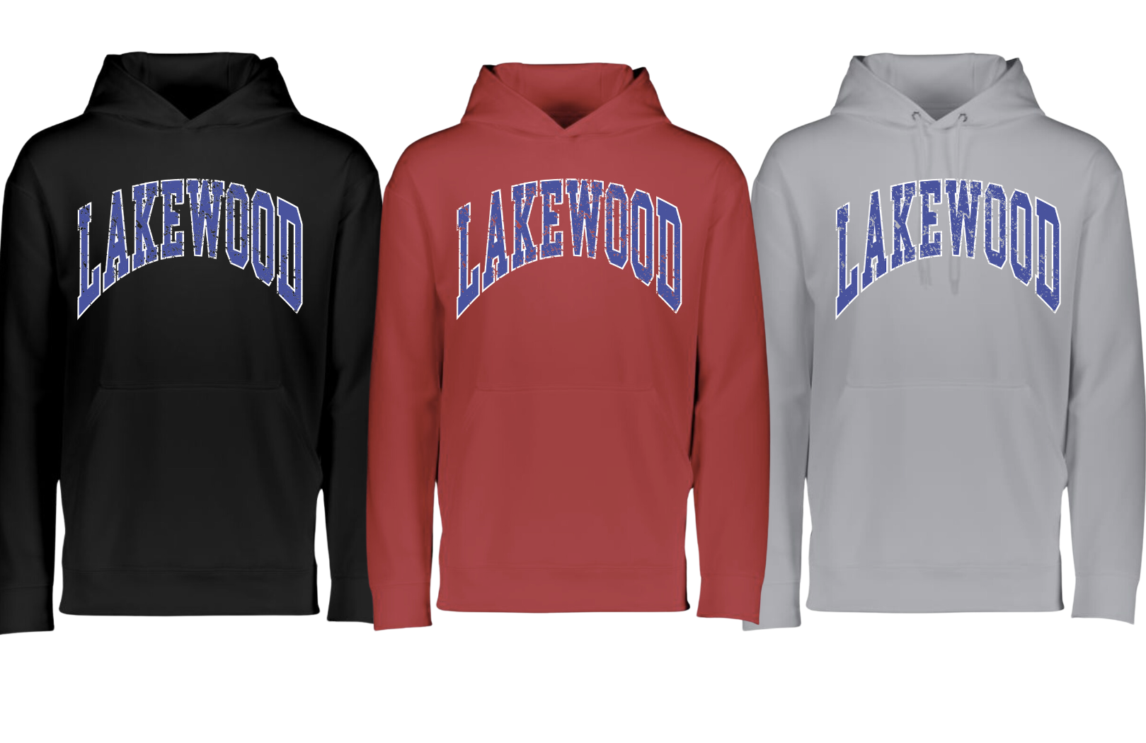 1- Lakewood Throwback Wicking Fleece (Dry Fit Material) Hoodie