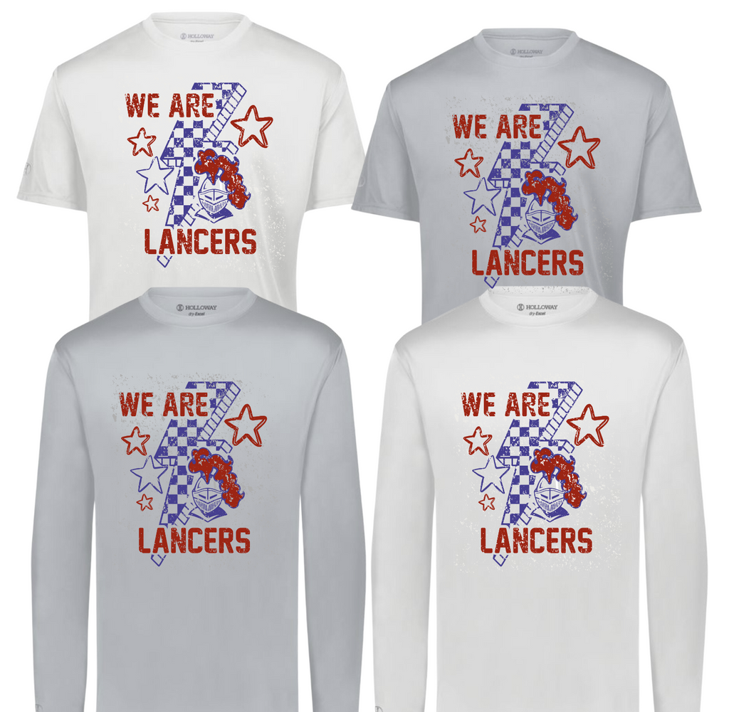 2- We Are Lancers Bolt Momentum Tee (Dry Fit Material) (Youth & Adult)