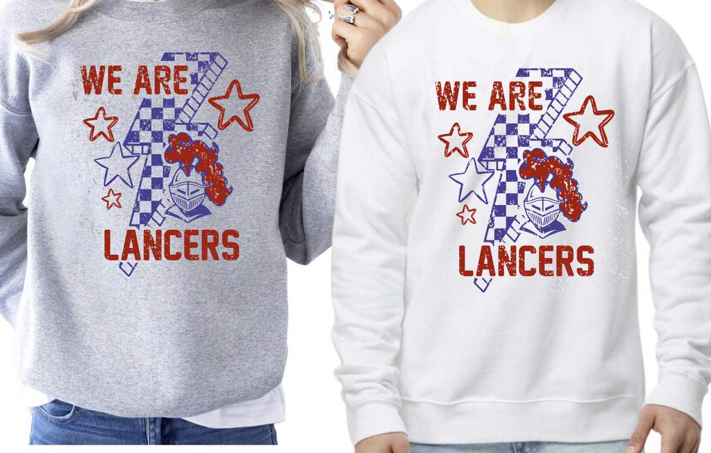 2- We Are Lancers Bolt Crew Sweatshirt (Unisex) (Youth & Adult)