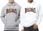 White & Grey Heath Bulldogs Arched Hoodies