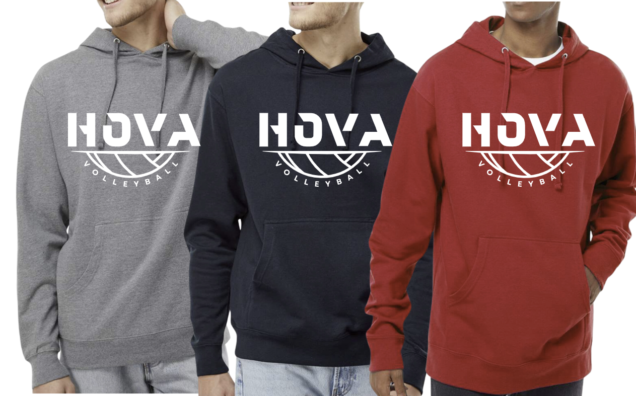 2- HOVA Volleyball Unisex Hoodies (Youth & Adult)